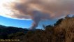 Smoke Rises From Loma Fire as Sun Sets