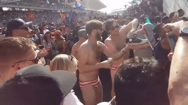 Aussies Arrested for Public Indecency at Grand Prix Shown Drinking Beer From Shoe
