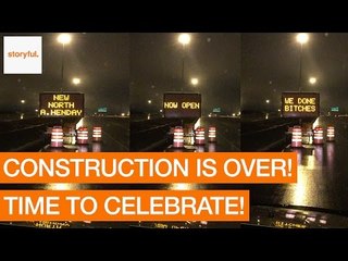 Edmonton Road Sign Celebrates End of Construction
