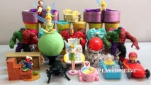 PLAY DOH SURPRISE EGGS with Surprise Toys,Hulk,Marvel Avengers, Iron Man,Angry Birds,Disney Tinkerbell