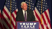 Mike Pence talks a lot about Donald Trump’s shoulders and strength