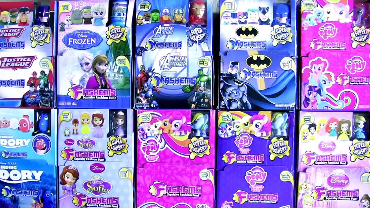 HUGE Mashems & Fashems Gigantic Collection Minnie Princess Sofia Disney Frozen DC Marvel ｡◕‿◕｡