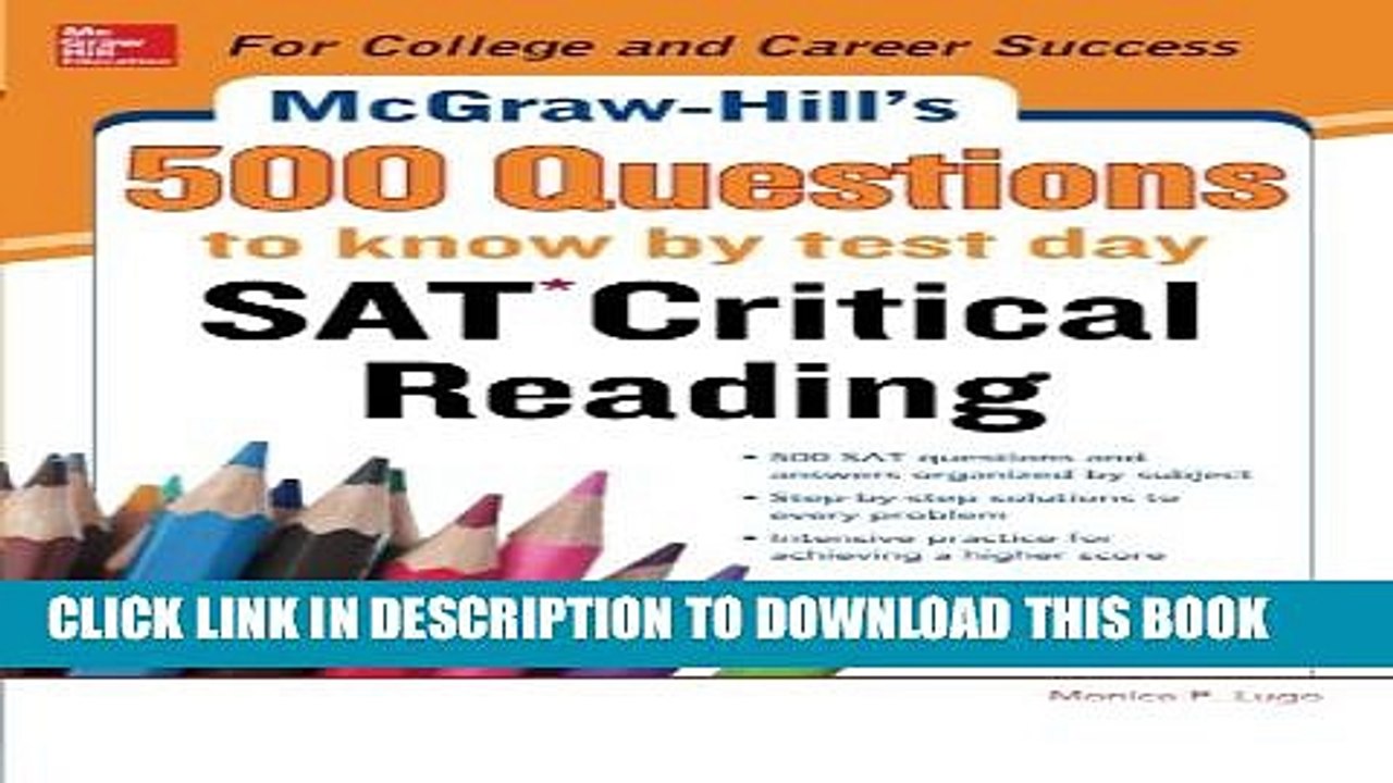 [PDF] McGraw-Hill s 500 SAT Critical Reading Questions to Know by Test Day (Mcgraw Hill s 500