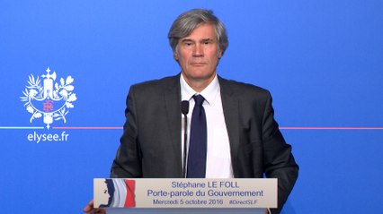 Point de presse de Stéphane Le Foll, le 5 octobre 2016