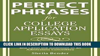 [PDF] Perfect Phrases for College Application Essays (Perfect Phrases Series) Popular Colection