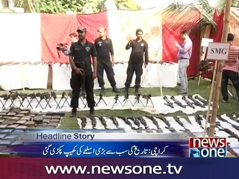 Biggest ever cache of firearms recovered from Azizabad