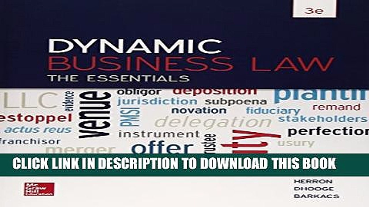 [PDF] Dynamic Business Law: The Essentials, 3dr Edition Full Collection