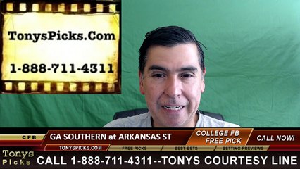 Arkansas St Redwolves vs. Georgia Southern Eagles Free Pick