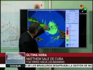 Huracán Matthew deja Cuba y se dirige a Bahamas
