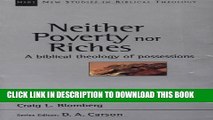 Collection Book Neither Poverty nor Riches: A Biblical Theology of Possessions (New Studies in