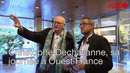 Christophe Dechavanne, sa journée à Ouest-France