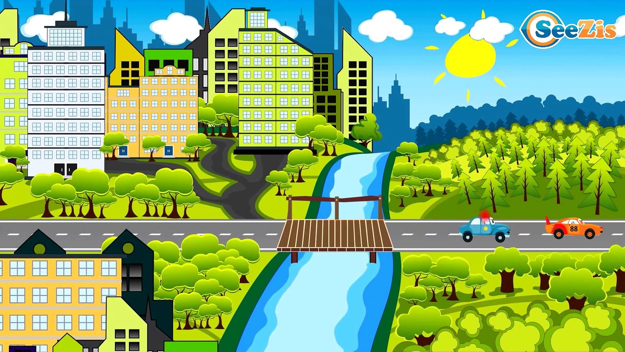 The Tow Truck with Car Service & Car Wash - Kids Cartoon. Service Vehicles Cartoons for children