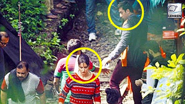 Katrina And Ranbir On Jagga Jasoos Sets