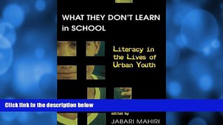 READ book  What They Don t Learn in School: Literacy in the Lives of Urban Youth (New Literacies
