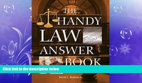 different   The Handy Law Answer Book (The Handy Answer Book Series)