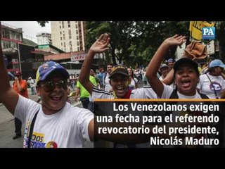 Opositores marchan en la capital venezolana