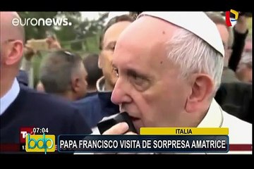 El Papa Francisco visitó la ciudad destruida por un terremoto