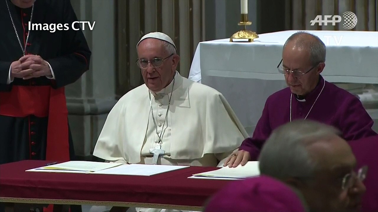 Vêpres communes pour le pape et l'archevêque de Canterbury