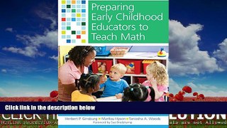 READ book  Preparing Early Childhood Educators to Teach Math: Professional Development that