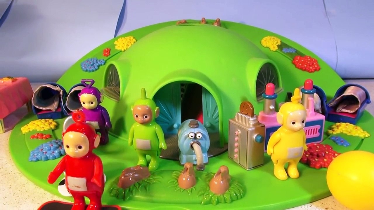 The Teletubbies with our Puppy and The Noo Noo Cleaning up the Mess