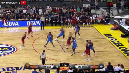 Oklahoma City Thunder vs FC Barcelona Lassa  Full Game Highlights  October 5, 2016  NBA Preseason