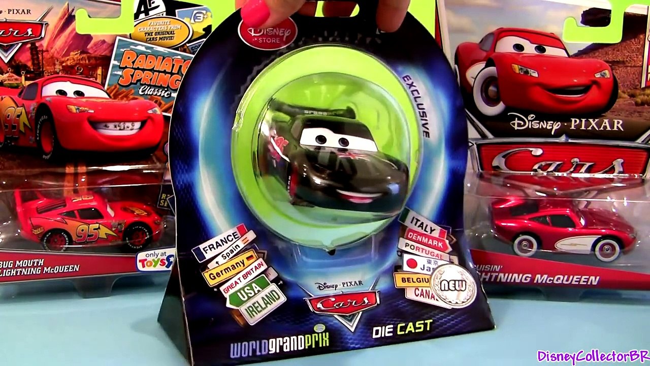 Cars 2 Purple Low and Slow McQueen Bug Mouth Lightning McQueen Chase Diecast Disney Pixar toys