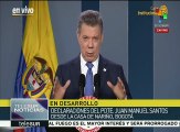 Santos llama a la unidad nacional para encontrar la paz