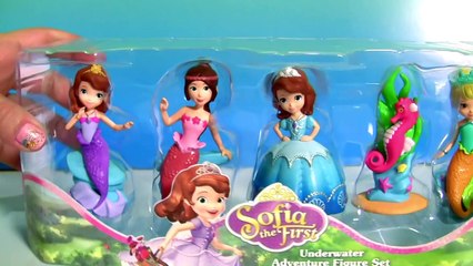 Learn to Make Play Doh Mermaids Anna Elsa Oona Cora with Sofia the First Underwater Adventure Set