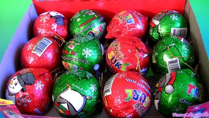 Choco Treasure Surprise Eggs Huge Christmas Chocolate Huevos Snowman by Disney Funtoys