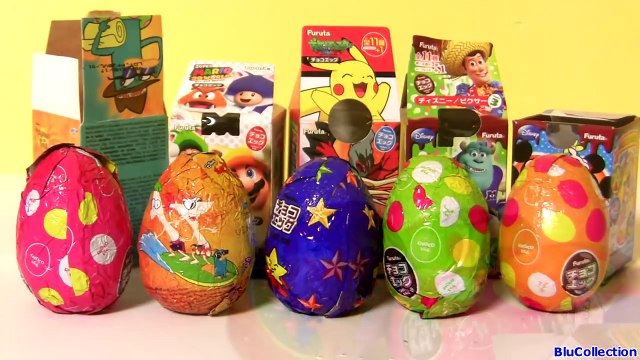 SURPRISE BOXES Pokemon SuperMario 3D Disney Phineas and Ferb Monsters Eggs Mickey Minnie Furuta