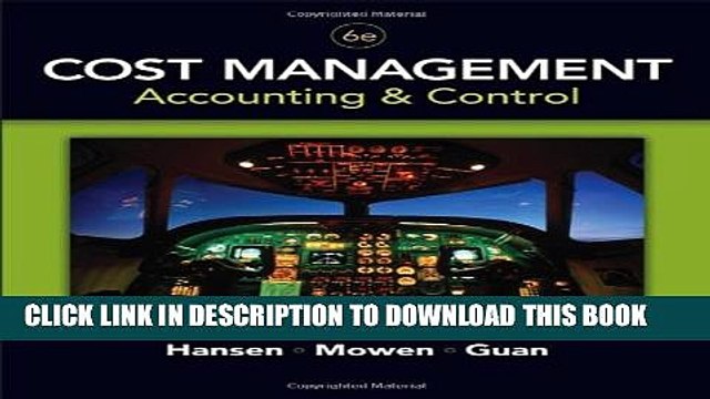 [PDF] Cost Management: Accounting and Control, 6th Edition Full Online