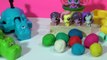 My Little Pony Fashems open 8 Play Doh Surprise Eggs from Littlest Pet Shop Chilly Weather Fun Play