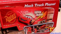 Mack Truck Hauler Playset Disney Cars Rust-eze with Lightning Mcqueen Pixar car-toys review