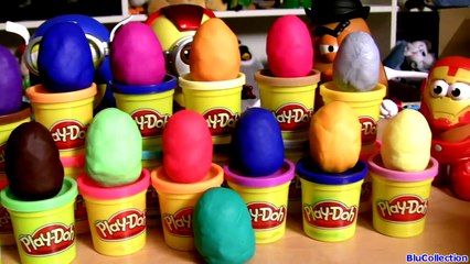 Play Doh Egg Surprises Peppa Pig Cars Marvel the Avengers Spiderman Ben10 Superman Minion Huevos