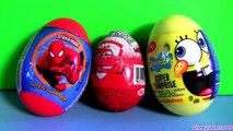 Cars 2 Toys Kinder Surprise Spongebob Squarepants The Avengers Spider-man Sorpresa Easter Eggs