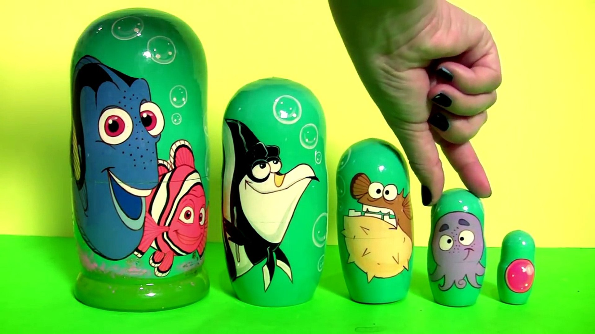 ⁣Disney Finding Nemo Dory Stacking Cups Nesting Toys Surprise Secret Life of Pets Mashems toys