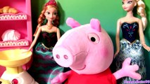 Peppa Pig Hug n Oink with Disney Frozen Princess Anna y Elsa - Talking Plush Felpa Pelúcia