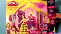 Play Doh Sparkle Design a Dress Boutique Disney Princess Belle Rapunzel Play Doh con Brilho Glitter