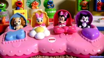 Disney Baby Minnie Mouse Pop-Up Surprise Pals VS. Sesame Street Pop Up Pals Babies Toys