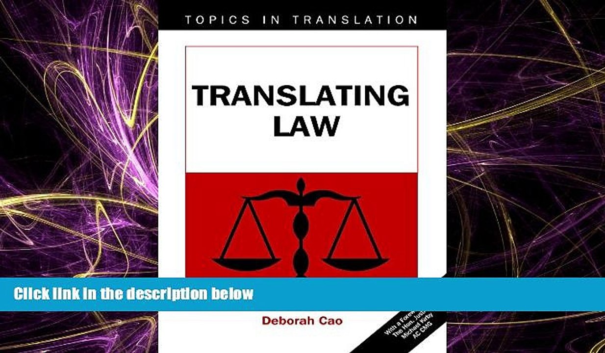 FULL ONLINE  Translating Law (Topics in Translation)