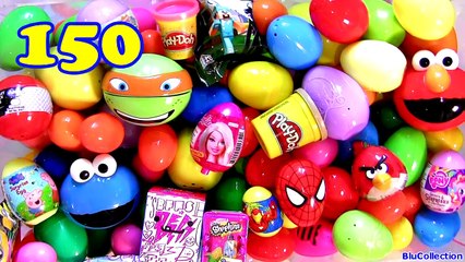 151 SURPRISE EGGS! BubbleGuppies CookieMonster Pocoyo ELMO Disney Frozen Play-Doh Marvel Spiderman