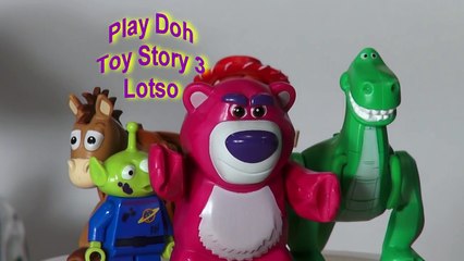 Play Doh Toy Story, Lotso the bully, how to make Lotso out of Play Doh, and Cookie Monster shows up