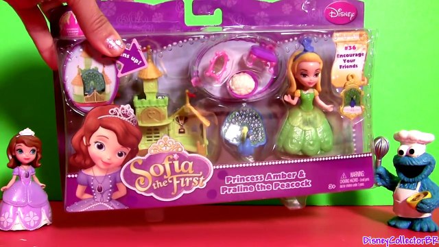 Sofia the First Princesita Amber Peacock & Castle Playset Disney Princess Dolls with Cookie Monster