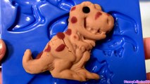 Play Doh Dinosaur T-REX Prehistoric Jurassic Park Jungle Animals Play Dough Review DisneyCollector