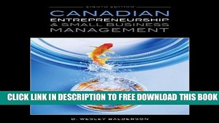 [PDF] Canadian Entrepreneurship   Small Business Management Popular Colection