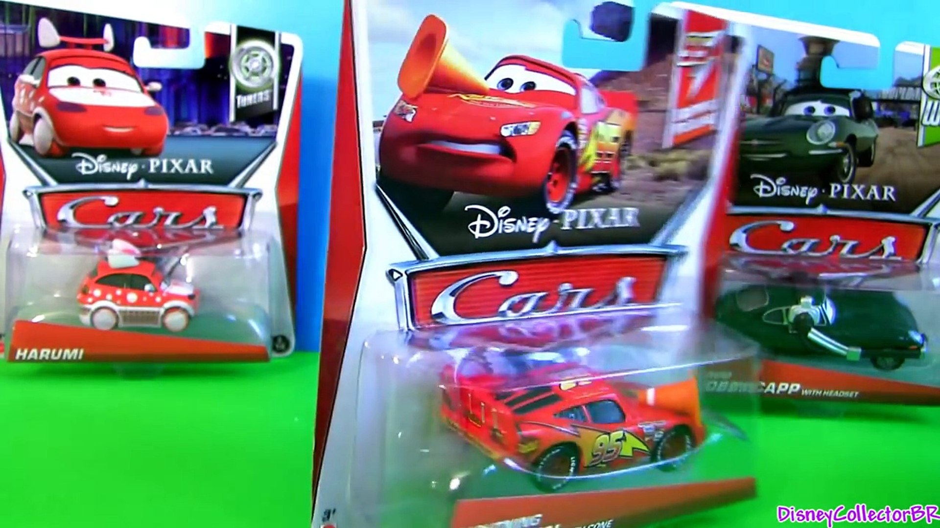Cars 2 Mike Lorengine, Harumi, CASE F Lightning McQueen with cone ...