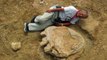 One Of The Largest Known Dinosaur Footprints Found In The Gobi Desert