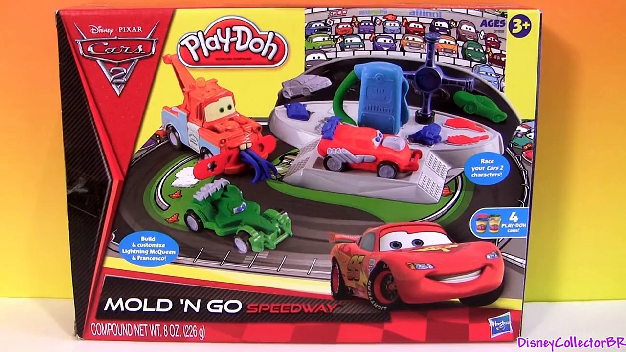 Play-Doh Cars 2 Mold and Go Speedway Playset Disney Pixar Epic Review Mold Build Car-Toys play doh
