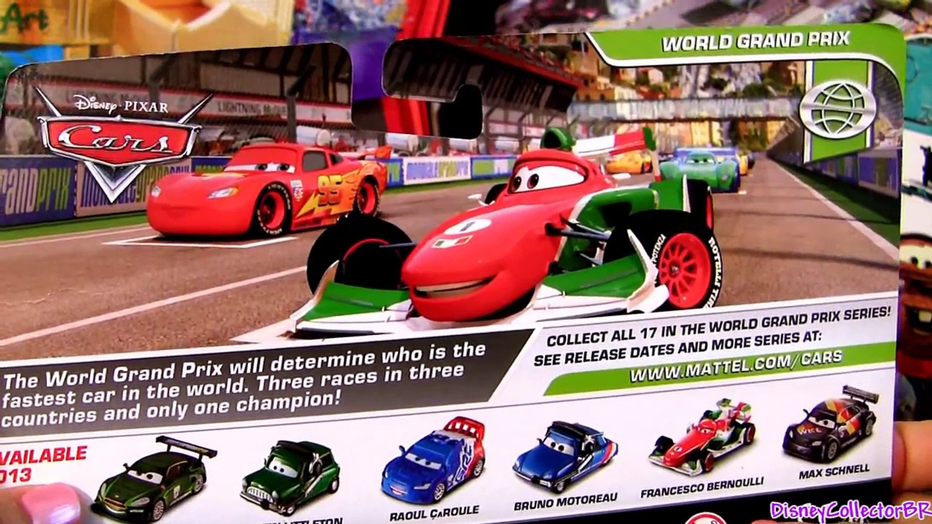 New Cars 2 Bruno Motoreau With Raoul Caroule Diecast World Grand Prix Mattel Disney Pixar Toys Video Dailymotion