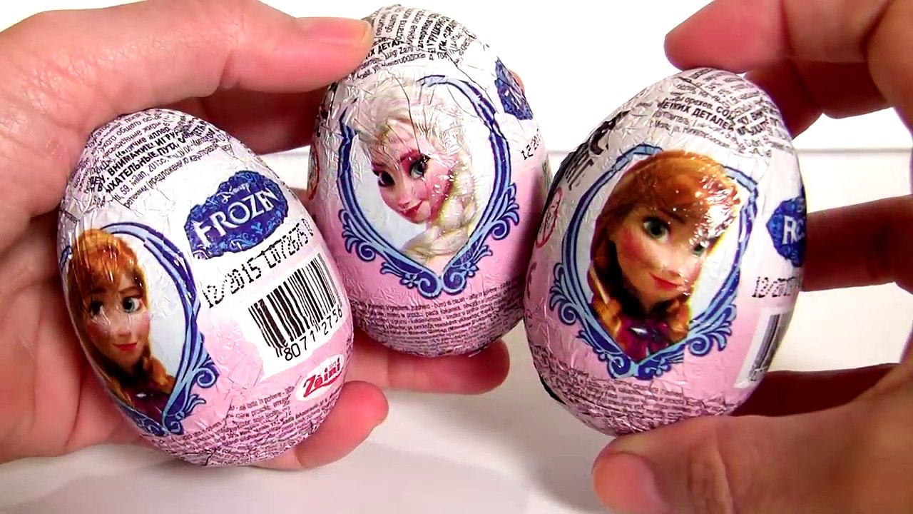 Disney Frozen Princess Anna Elsa Olaf Zaini Surprise Eggs with 3D Toys - Cioccolato Ovetti Sorpresa